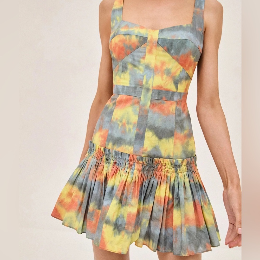 Alexis Multicolor Tie-Dye Mini Casidi Dress